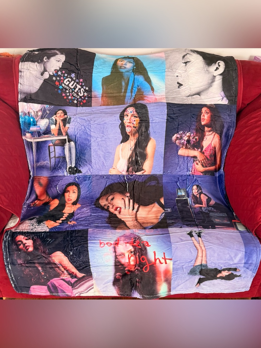 Unknown Brand Purple Collage Print trough blanket